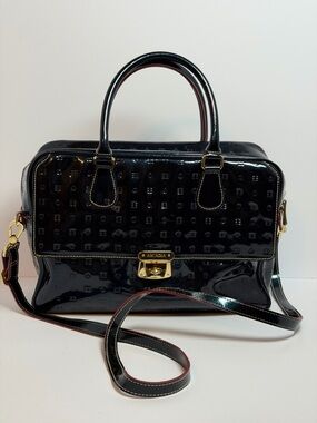 Arcadia Oceana Italian Patent Leather Handbag Satchel